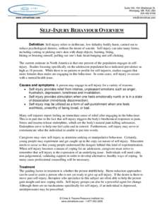 Microsoft Word - Self Injury Behavoiur Overview
