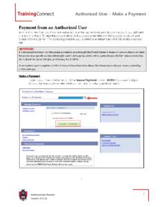 TrainingConnect  Authorized User - Make a Payment \