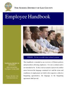 School District of Lee County Employee Handbook