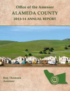 Table of Contents      Alameda County’s Mission, Vision, and Values……..… ........... 1 