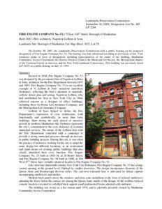 Landmarks Preservation Commission September 16, 2008, Designation List No. 405 LP-2284