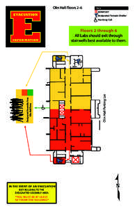 Olin Hall Floors 2–6  Key DO NOT EXIT  EVACUATION