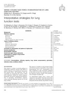 Eur Respir J 2005; 26: 948–968 DOI: CopyrightßERS Journals Ltd 2005 SERIES ‘‘ATS/ERS TASK FORCE: STANDARDISATION OF LUNG FUNCTION TESTING’’