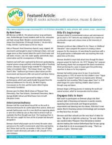 Featured Article:  Billy B. rocks schools with science, music & dance http://www.morganmessenger.com/newsSchool_News/Billy_B_rocks_schools_with_science_music__dance.html  By Kate Evans