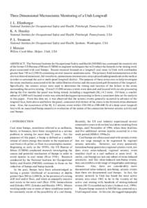 Three Dimensional Microseismic Monitoring of a Utah Longwall