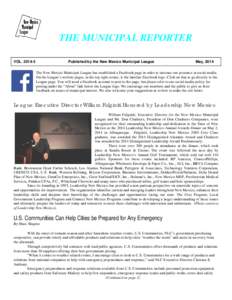 THE MUNICIPAL REPORTER VOL[removed]Published by the New Mexico Municipal League  May, 2014