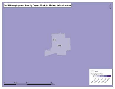 ´  2013 Unemployment Rate by Census Block for Bladen, Nebraska Area 2.9%