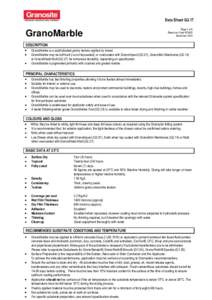 Data Sheet G2.17  GranoMarble Page 1 of 2 Resource Code