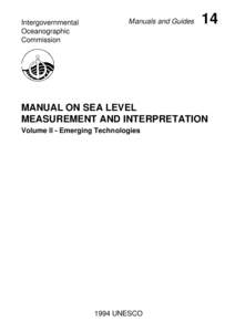 Intergovernmental Oceanographic Commission Manuals and Guides