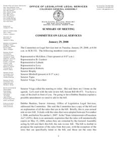 Committee on Legal Services R ep. A nne McG ihon, C hair S en. Jennifer V eiga, V ice C hair R ep. Bob G ardner R ep. Jeanne Labuda R ep. C laire Levy