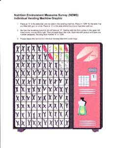 Nutrition Environment Measures Suley (NEMS) lndividual Vending Machine Graphic 1. Place an 