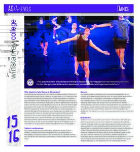 winstanley college  AS/A-levels Dance
