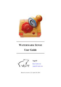 WATERMARK S ENSE User Guide VeprIT http://veprit.com 