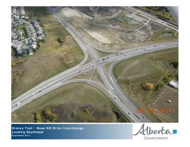 Stoney Trail / Nose Hill Drive Interchange Looking Southeast September 2011 