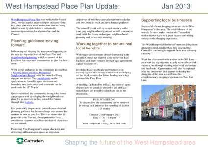 Kentish Town place plan was published in February 2012