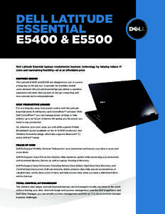 DELL LATITUDE Essential E5400 & E5500 ™  ™