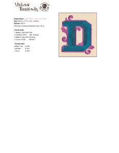 Design Name: Letter Perfect - Letter D (UT7631) Size: 4.84