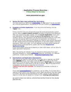 Civil service in the United States / University and college admissions / Recruitment / Application for employment / Employment