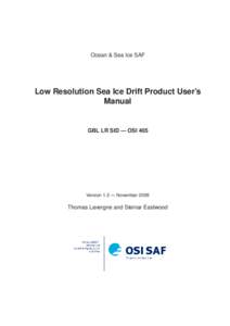 Low Resolution Sea Ice Drift Product User's Manual