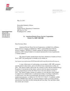 Legal Department  American Electric Power 801 Pennsylvania Ave NW, Suite 320 Washington, DC[removed]AEP.com