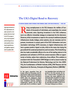 l s e e n t e r p r i s e lt d . & T h e I n f o r m at i o n T e c h n o l o g y a n d I n n o v at i o n F o u n d at i o n  The UK’s Digital Road to Recovery by jonathan liebenau, robert atkinson, patrik kärrberg, 