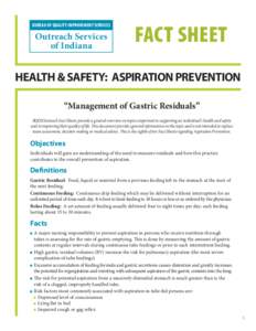 BUREAU OF QUALITY IMPROVEMENT SERVICES  Outreach Services of Indiana  FACT SHEET