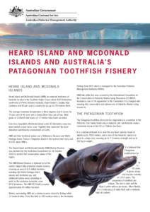 Patagonian toothfish / Illegal /  unreported and unregulated fishing / Antarctic cod / Dissostichus / Southern Ocean / Heard Island and McDonald Islands / Fisheries management / Antarctic / Australian Fisheries Management Authority / Fish / Nototheniidae / Fishing industry