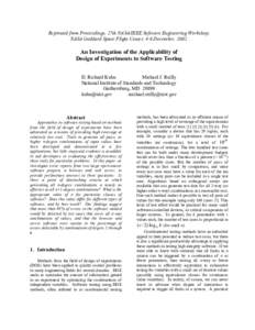 Software quality / Statistics / Design of experiments / Software bug / Software / Orthogonal array testing / Reliability engineering / Open-source software / All-pairs testing / Software testing / Survival analysis / Science