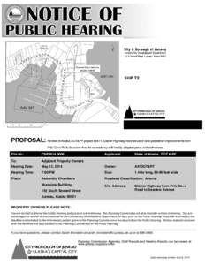 PROPOSAL: Review of Alaska DOT&PF project 68471, Glacier Highway reconstruction and pedestrian improvements from Fritz Cove Rd to Seaview Ave, for consistency with locally adopted plans and ordinances. File No: CSP2014 0