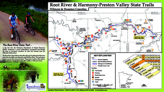 Geography of the United States / Blufflands State Trail / Root River / Southeast Minnesota / Lanesboro / Rushford / Forestville Mystery Cave State Park / Minnesota State Highway 250 / Geography of Minnesota / Driftless Area / Minnesota