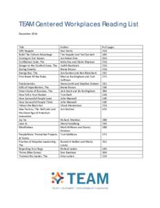 Microsoft Word - TEAM Centered Book List December 2014 FINAL FINAL