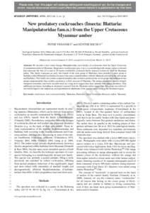 Please note, that this paper will undergo editing and resulting proof yet. So the changes and errors may be discovered which could affect the content before it is published in its final form. G EOL OGICA CARPA THICA , AP