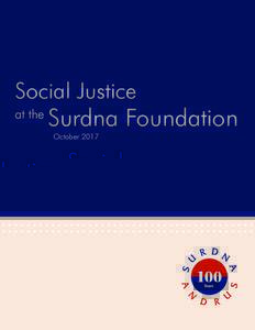 Social Justice at the Surdna Foundation October 2017