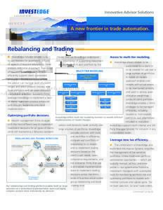 Innovative Advisor Solutions  A new frontier in trade automation. Rebalancing and Trading InvestEdge includes reliable, easyto-use features for automating virtually