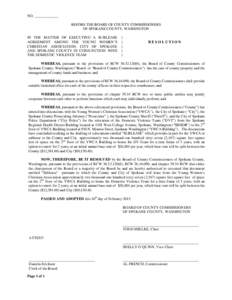 NO. _____________ BEFORE THE BOARD OF COUNTY COMMISSIONERS OF SPOKANE COUNTY, WASHINGTON IN THE MATTER OF EXECUTING A SUBLEASE AGREEMENT AMONG THE YOUNG WOMEN’S CHRISTIAN ASSOCIATION, CITY OF SPOKANE