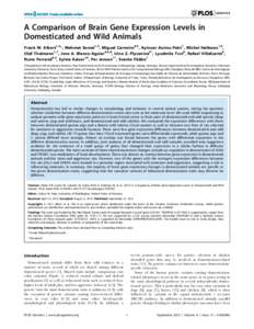 A Comparison of Brain Gene Expression Levels in Domesticated and Wild Animals Frank W. Albert1,2*, Mehmet Somel1,3, Miguel Carneiro4,5, Ayinuer Aximu-Petri1, Michel Halbwax1,6, Olaf Thalmann1,7, Jose A. Blanco-Aguiar4,5,