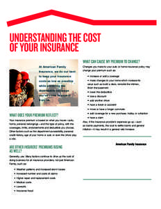 understanding the cost of your insurance What can cause my premium to change? At American Family  Changes you make to your auto or home insurance policy may