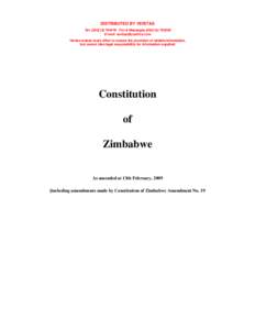 Zimbabwe / United States Constitution / Constitution / Prime Minister of Zimbabwe / Politics of Zimbabwe / Politics / Government / Africa