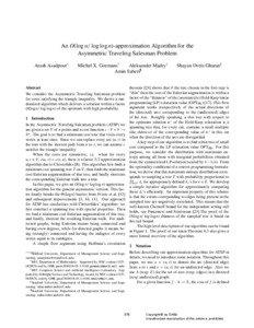 An O(log n/ log log n)-approximation Algorithm for the Asymmetric Traveling Salesman Problem Arash Asadpour∗