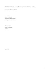 Morbidity attributable to second hand cigarette smoke in New Zealand Report to the Ministry of Health Alistair Woodward Department of Public Health Wellington School of Medicine