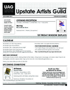 NEWSLETTER  Upstate Artists Guild NOVEMBER[removed]VOLUME VIII, NUMBER xi
