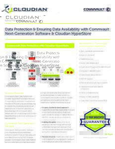 SOLUTION BRIEF  Data Protection & Ensuring Data Availability with Commvault Next-Generation Software & Cloudian HyperStore ®