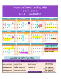 Newman-Crows Landing USD[removed]2 CALENDAR AUGUST s