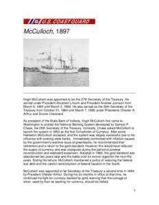 Military organization / United States / Hugh McCulloch / USCGC McCulloch / Seaman / Battle of Manila Bay / USRC Andrew Johnson / The Cutter / United States Revenue Cutter Service / USS McCulloch / United States Coast Guard
