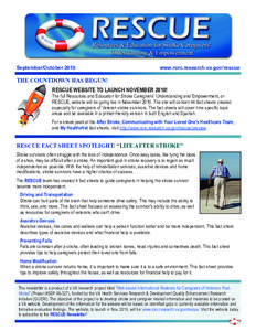 RESCUE Newsletter - September/October 2010 Issue
