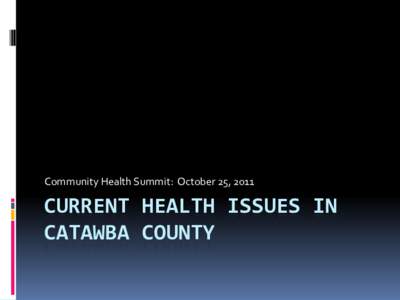 The Lightning Round: Current Health Issues in Catawba County