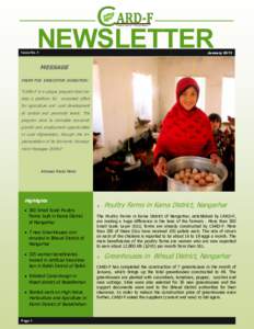 NEWSLETTER  January 2013 Issue No. 1