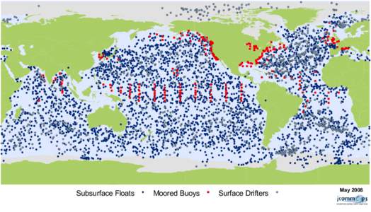 Subsurface Floats  Moored Buoys Surface Drifters