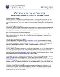 Student Veterans of America / Education / Simulation / Community college / University of Florida / Alachua County /  Florida / Florida / Vocational education