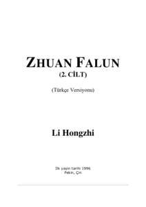 ZHUAN FALUN (2. CİLT) (Türkçe Versiyonu) Li Hongzhi
